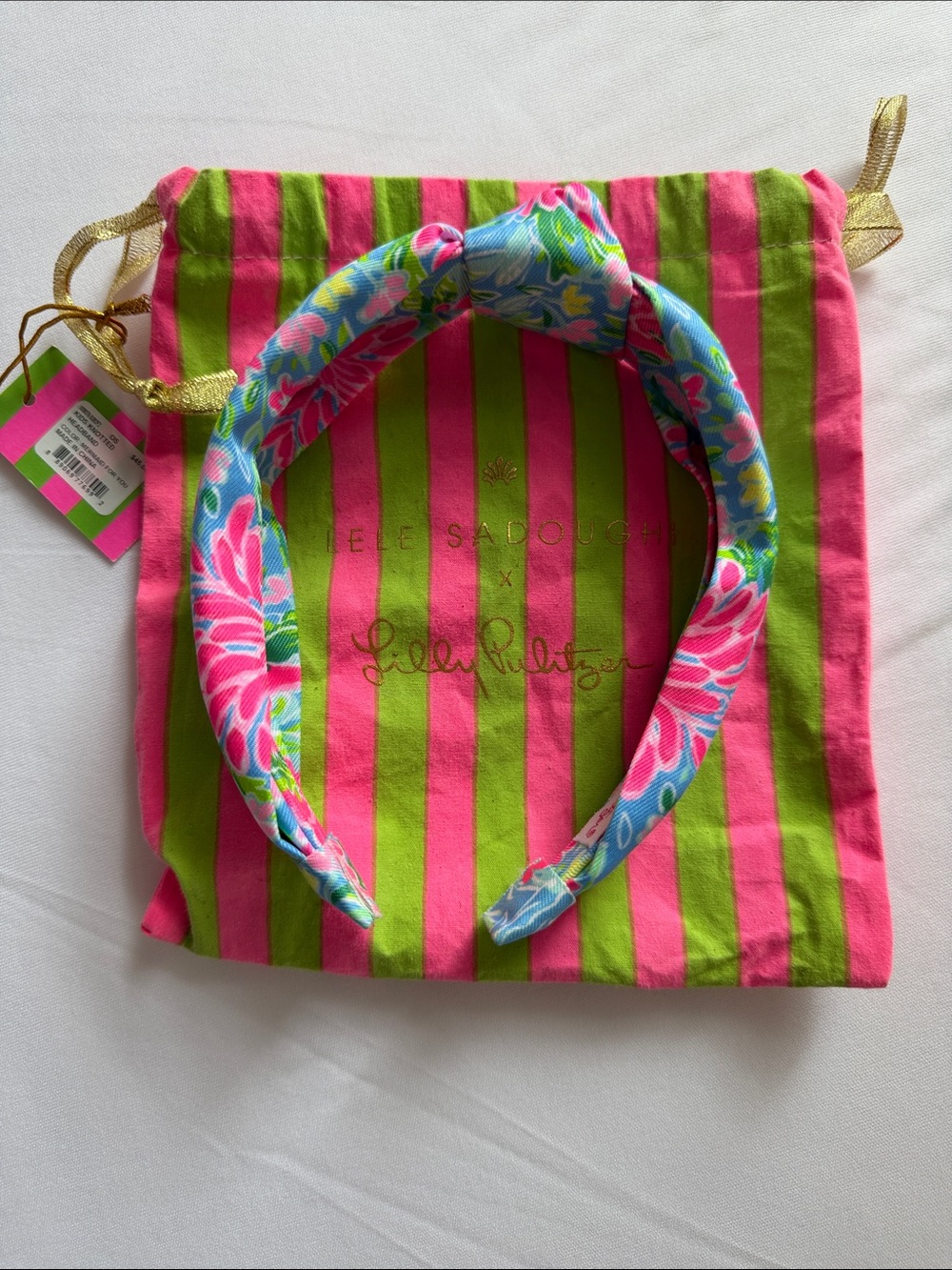 Lilly Pulitzer Kids Floral Blue Knotted Headband